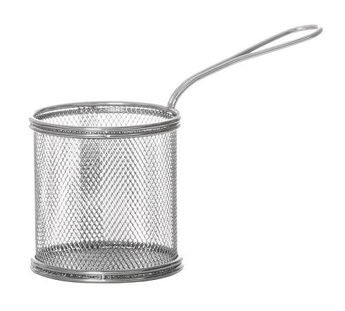 Корзинка для подачи картофеля фри 90х90мм с ручкой нерж. QL089-03  кт134