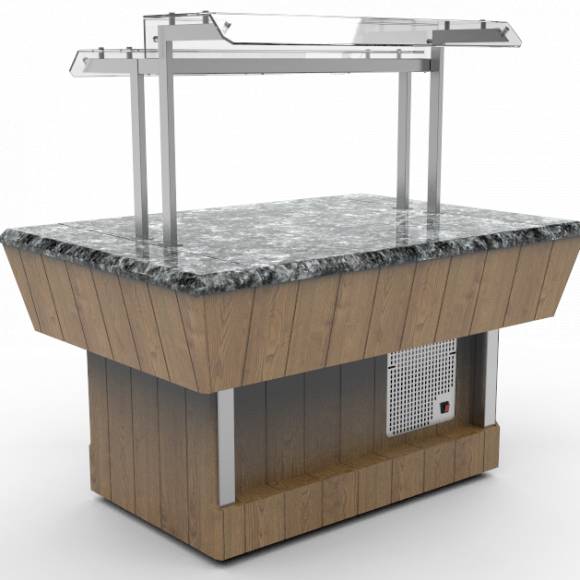 Прилавок нейтральный Refettorio (шведский стол островной) RN42S ШС каменная столешница Прилавок нейтральный Refettorio (шведский стол островной) RN42S ШС каменная столешница