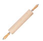 Скалка с вращающимися ручками бук,сталь нерж. D=8,L=40см Скалка с вращающимися ручками бук,сталь нерж. D=8,L=40см