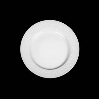 Тарелка мелкая 200мм с орнаментом Corone Palazzo фарфор белый LQ-QK15078B фк057 Тарелка мелкая 200мм с орнаментом Corone Palazzo фарфор белый LQ-QK15078B фк057