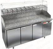 Стол холодильный для пиццы Hicold PZ3-111/GN камень (без витрины)