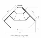Витрина Dazzl Galaxy 080 Plug-in Открытый угол 90 вентилируемая среднетемпературная (без боковин)