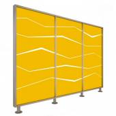 Перегородка 3-х секционная стандарт Zigzag (Зигзаг) без подсветки 1900х150х2025 мм Перегородка 3-х секционная стандарт Zigzag (Зигзаг) без подсветки 1900х150х2025 мм