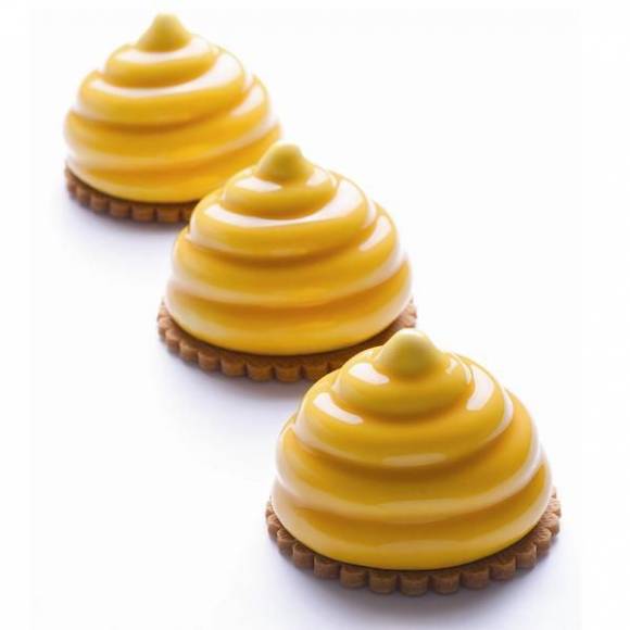 Форма силиконовая PAVOFLEX для пирож. 3D "Высокий" d65мм h50мм, 90мл, 12 ячеек Pavoni PX4340S