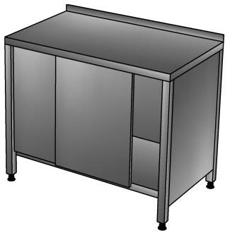 СКПП Стол-купе производственный с бортом, полкой 1800*600*850, зашивка сзади и по бокам