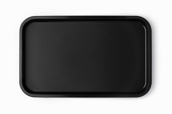 Поднос прямоугольный 52,5x32,5см черный АБС-пластик ОСОБО ПРОЧНЫЙ морозостойкий MGprof 1770