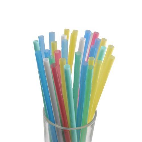 Трубочка для коктейля 0,8х20см цветная прямая 250шт/уп КОРОТКАЯ 