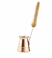 Турка Мисс 125мл медь D=6, H=6.5, L=17см ручка дерево CH 115  04140306