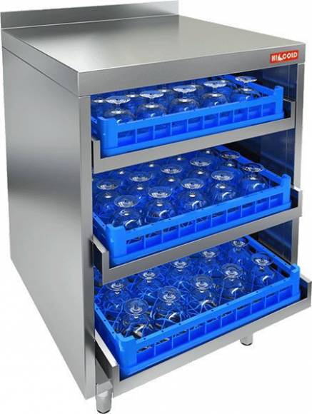 Стол открытый для посудомоечных корзин с бортом Hicold НБМКБ-6/6Б Стол открытый для посудомоечных корзин с бортом Hicold НБМКБ-6/6Б