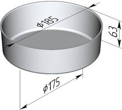 Форма для хлеба Спика круглая (185 х 175 х 63 мм)
