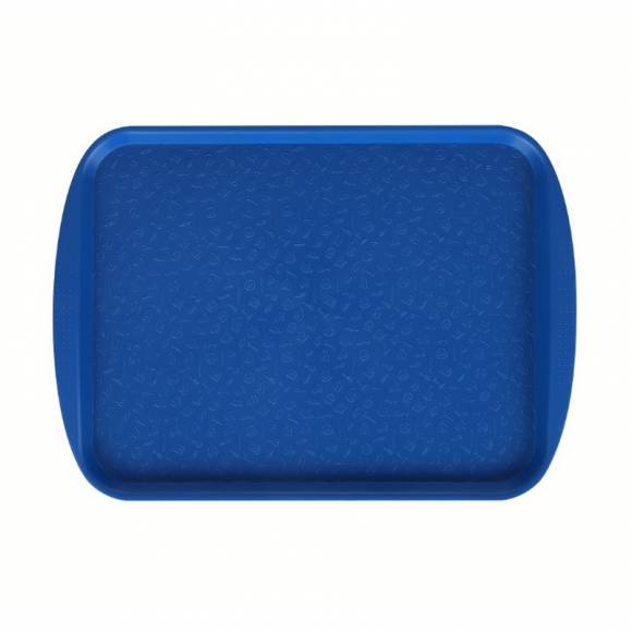 Поднос прямоугольный 41,5х30,5см с ручками лазурный [SP503]