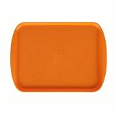 Поднос прямоугольный 41,5х30,5см с ручками светло-оранжевый [7071]