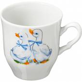 Кружка «Гусята», фарфор, 250мл, D=82,H=88мм, белый 9С1104 Кружка «Гусята», фарфор, 250мл, D=82,H=88мм, белый 9С1104