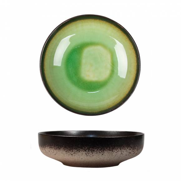 Салатник 800мл 175мм Stockholm Green Spider Silk P.L. JM-2305-GREEN /6/