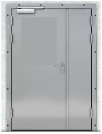 Распашная дверь двухств. технологическая РДДТ(ОН)-1400.2300-40 рама угловая, доводчик Распашная дверь двухств. технологическая РДДТ(ОН)-1400.2300-40 рама угловая, доводчик