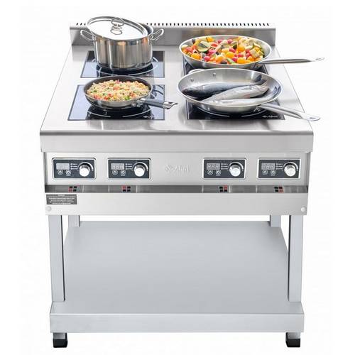 Плита индукционная 4-х конфорочная Abat КИП-49П-5,0-01, нерж. сталь