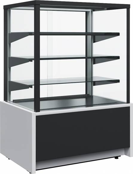 Витрина тепловая KC70 SH 0,9-1 LIGHT 9006-9005 (техно черная)