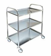 Тележка сервировочная ОЛДАК нерж. 3 полки 500х800х30мм ТО 22 Тележка сервировочная ОЛДАК нерж. 3 полки 500х800х30мм ТО 22