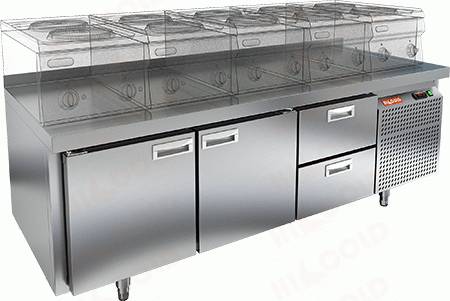 Стол холодильный HICOLD GN112/TN LT 2 двери 2 ящика Стол холодильный HICOLD GN112/TN LT 2 двери 2 ящика