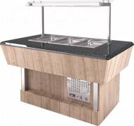 Прилавок холодильный Refettorio (шведский стол пристенный) RС42SP каменная столешница для 3хGN1/1 Прилавок холодильный Refettorio (шведский стол пристенный) RС42SP каменная столешница для 3хGN1/1