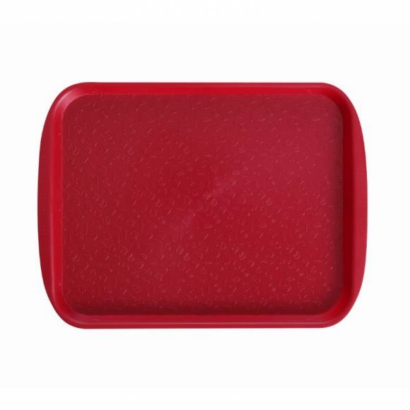 Поднос прямоугольный 41,5х30,5см с ручками вишневый [HORNA RED 130205]