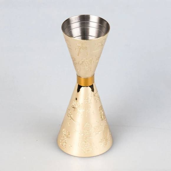 Джиггер нерж. 25/50 мл, золотой P.L.- Barbossa MSAS0024-GP