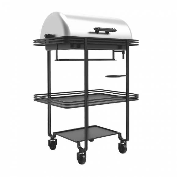 Станция с мармитом,на колесиках,нержавеющая сталь 69*60*104 см. P.L.--Hotelware TR700FRT SS