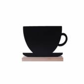 Табличка меловая Чашка 239х173мм черная на деревянном основании 04FE2010 59372 /1/