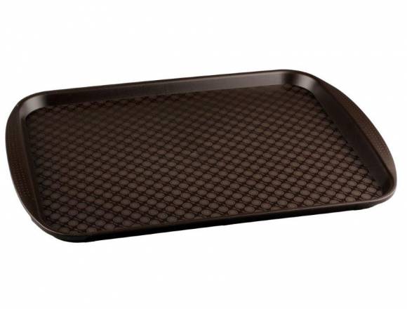 Поднос с ручками 450x350мм Рестола (коричневый) 422106614 1161 Поднос с ручками 450x350мм Рестола (коричневый) 422106614 1161