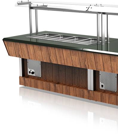 Прилавок холодильный Refettorio (шведский стол островной) RС43S каменная столешница для 4хGN1/1 Прилавок холодильный Refettorio (шведский стол островной) RС43S каменная столешница для 4хGN1/1