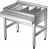 Барная станция 1100*600(700)*850, с бортом, рельсой нерж. Барная станция 1100*600(700)*850, с бортом, рельсой нерж.