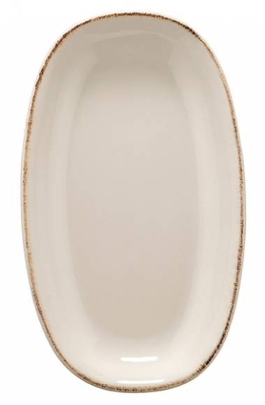 Блюдо овальное 190*110 мм фарфор Gourmet Retro Bonna E100GRM19OKY коричневый край Блюдо овальное 190*110 мм фарфор Gourmet Retro Bonna E100GRM19OKY коричневый край
