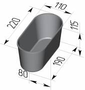 Форма для хлеба Спика 6 Л 7 овал (220х110х115мм) с ручками 6 секций Форма для хлеба Спика 6 Л 7 овал (220х110х115мм) с ручками 6 секций