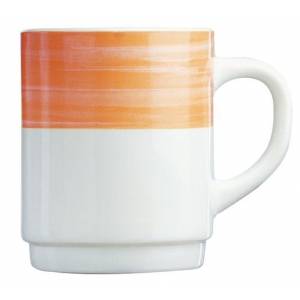 Кружка 250 мл оранжевый край Браш 54719 /6/