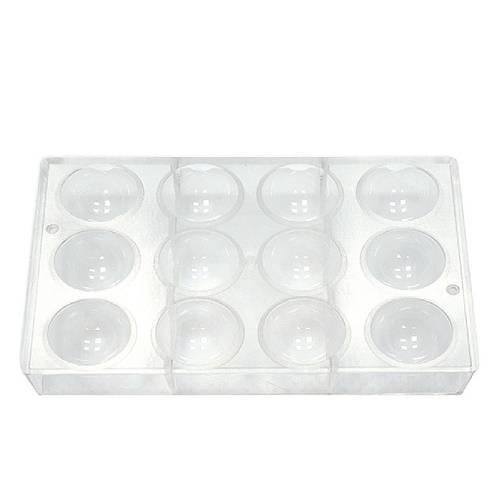 Форма для шоколада Полусфера поликарбонат 12 ячеек (d5/h2,5) прозрачная 73038032 Форма для шоколада Полусфера поликарбонат 12 ячеек (d5/h2,5) прозрачная 73038032