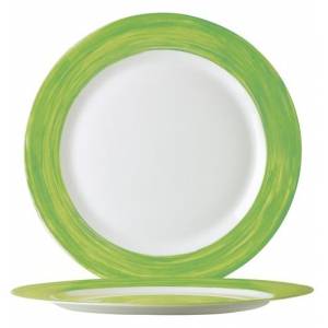 Тарелка d=195 мм зеленый край Браш 49142 37303 /6/ Тарелка d=195 мм зеленый край Браш 49142 37303 /6/
