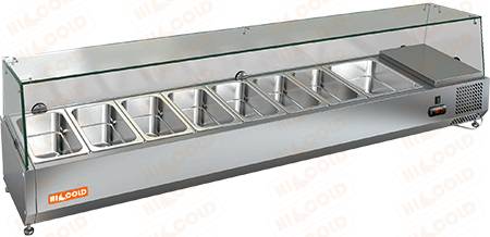 Витрина холодильная настольная Hicold VRX 1600 вместимость 7хGN1/3
