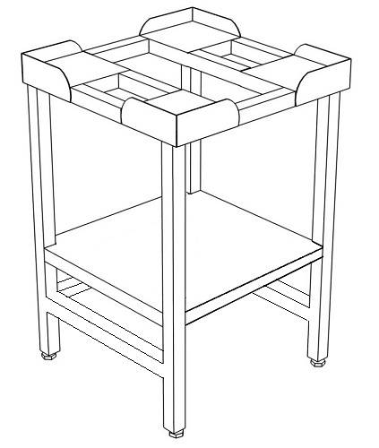 ППУ Подставка с полкой усиленная 1000*700*850