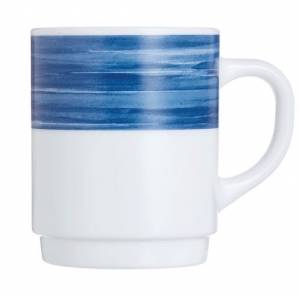 Кружка 250 мл синий край Браш H3622 41213 /6/