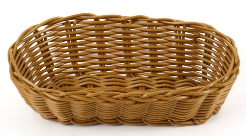 Корзинка пластиковая 220х110 мм коричневая [KT4003]  кт1906