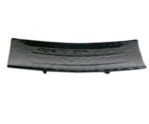 Тарелка прямоугольная 290х175мм на ножках Киото Блэк 23852A/PT211 32293 /2/