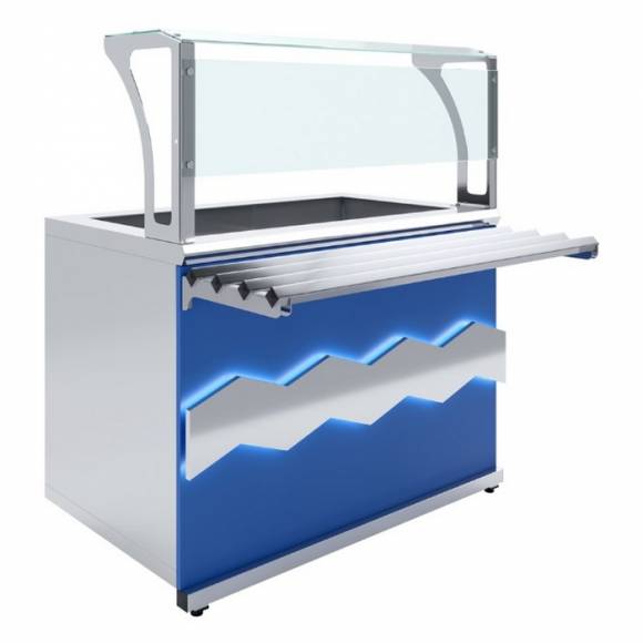 Прилавок холодильный с ванной охлаждаемой Elektra Luxstahl ПХВ (С)-1200 Premium Прилавок холодильный с ванной охлаждаемой Elektra Luxstahl ПХВ (С)-1200 Premium