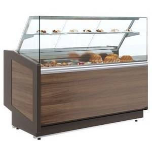 Витрина тепловая кондитерская Carboma КС80 SH 1,0-1 Borneo (0012-1008 корич. дуб темный)