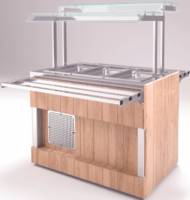 Прилавок холодильный Refettorio (шведский стол островной) RС42А нерж. столешница для 3хGN1/1 Прилавок холодильный Refettorio (шведский стол островной) RС42А нерж. столешница для 3хGN1/1