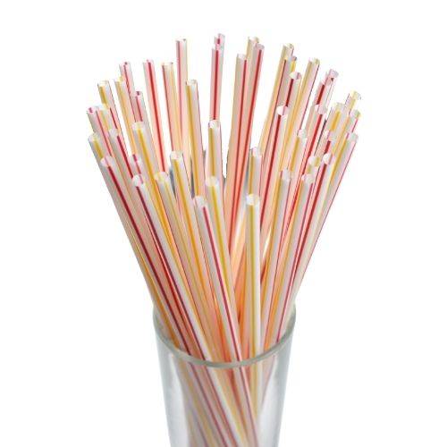 Трубочка для коктейля 0,5х24см полосатая с гофрой 250шт/уп  