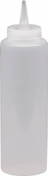 Бутылка для соуса пластиковая белая 700мл 1741, 32100  к1369