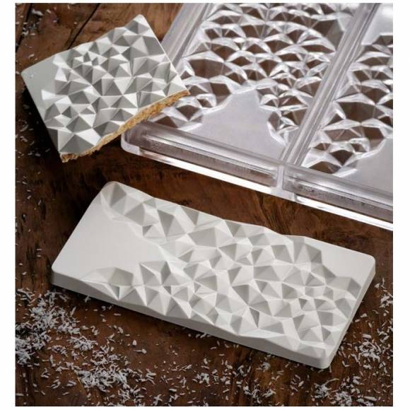 Форма д/шок. "Chocolate Bar Fragment" 155х77мм h10мм, 100гр, 3 ячейки, п/к Pavoni PC5004