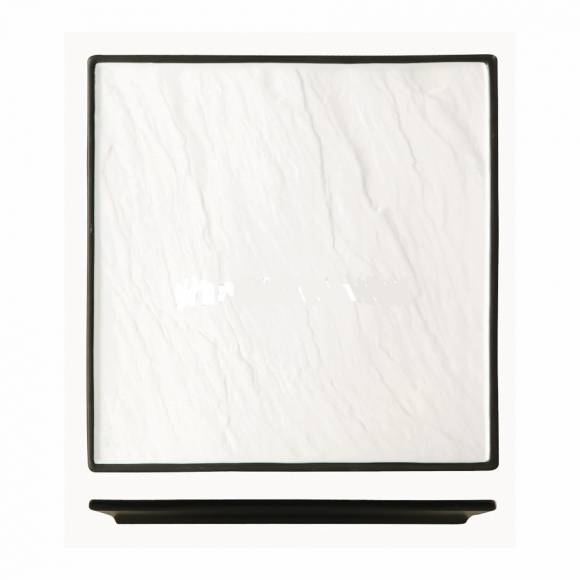 Блюдо квадратное 260х260мм черное основание P.L.- "Black Label" CDP007W 99000153 /3/