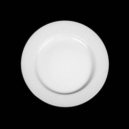 Тарелка мелкая 280мм с орнаментом Corone Palazzo фарфор белый LQ-QK15078F фк060