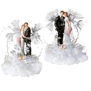 Фигурка для торта "Свадебная пара" набор 2 шт.